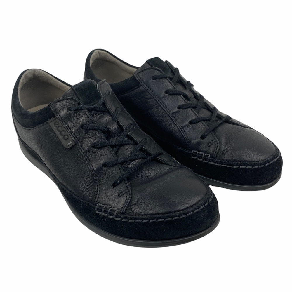 Ecco Cayla Black Leather Lightweight Lace up 39EU